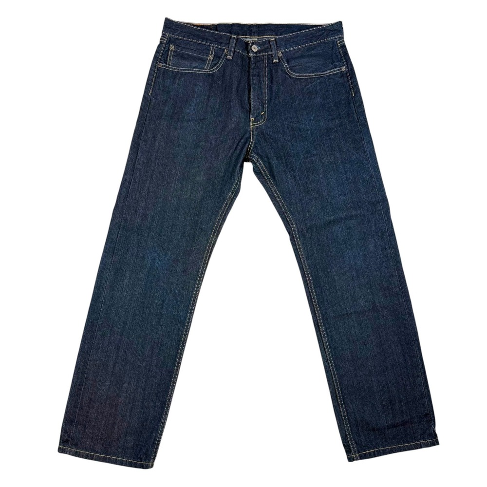 Levis 505 Regular Fit Straight Leg Dark Indigo Jeans Mens 34x30 00505-1554